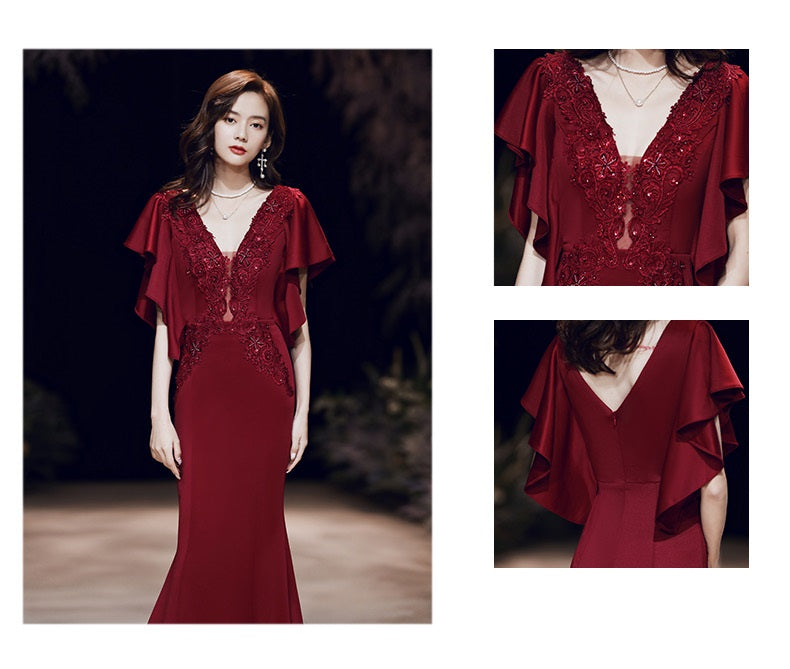 carino マーメイドドレス レッド S M L XL XXL - アルカドレス