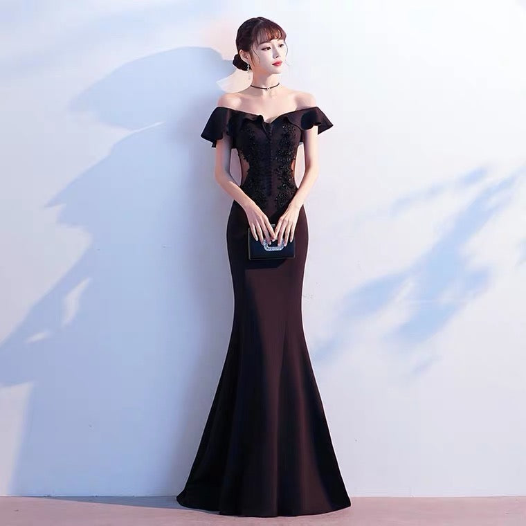 即納ドレス あす楽 veron マーメイドドレス ブラック S M L XL XXL 即日発送 明日 届く 即日発送 即納 結婚式 パーティードレス 体型カバー 小柄 ゆったり マタニティ ブラジャー 20代 30代 40代 50代 ブランド ワンピース シャンパン 夏 持ち運び