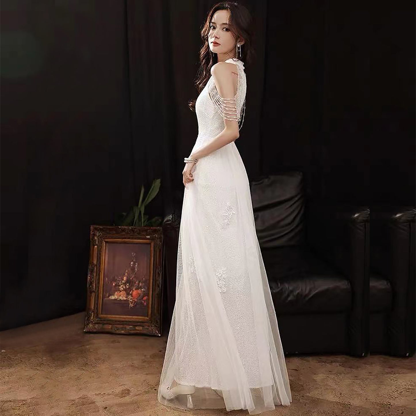 damian Aラインドドレス ホワイト ゴールド ネイビー ブラック レッド S M L XL XXL 即日発送 即納 結婚式 パーティードレス 体型カバー 小柄  ゆったり マタニティ ブラジャー 20代 30代 40代 50代 ブランド ワンピース シャンパン 夏 持ち運び