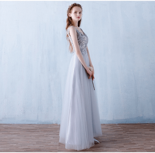 pippino Aラインドレス グレー S M L XL XXL XXXL - アルカドレス