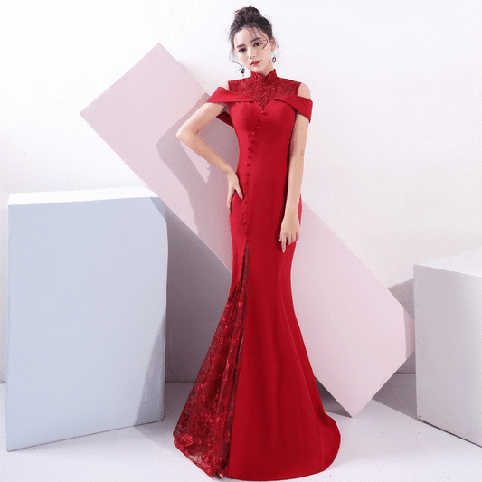 即納ドレス あす楽 attal マーメイドドレス レッド S M L XL XXL 即日発送 明日 届く 即日発送 即納 結婚式 パーティードレス 体型カバー 小柄  ゆったり マタニティ ブラジャー 20代 30代 40代 50代 ブランド ワンピース シャンパン 夏 持ち運び