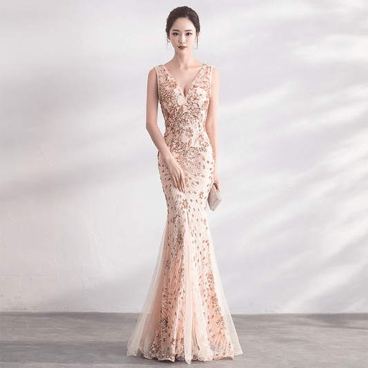 silvestre マーメイドドレス ゴールド S M L XL XXL - アルカドレス