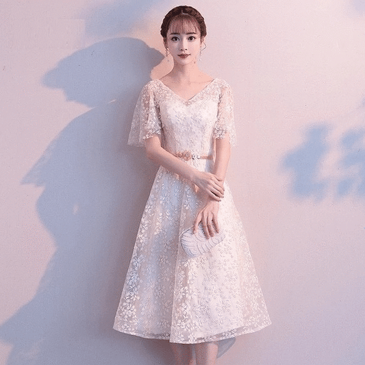 即納ドレス あす楽 mirela アプリコット グレー S M L XL XXL 即日発送 明日 届く 即日発送 即納 結婚式 パーティードレス 体型カバー 小柄  ゆったり マタニティ ブラジャー 20代 30代 40代 50代 ブランド ワンピース シャンパン 夏 持ち運び