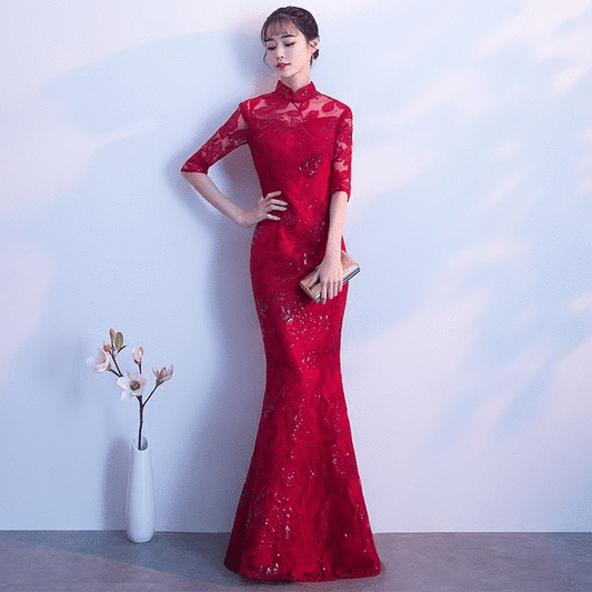 liina マーメイドドレス レッド S M L XL XXL XXXL - アルカドレス