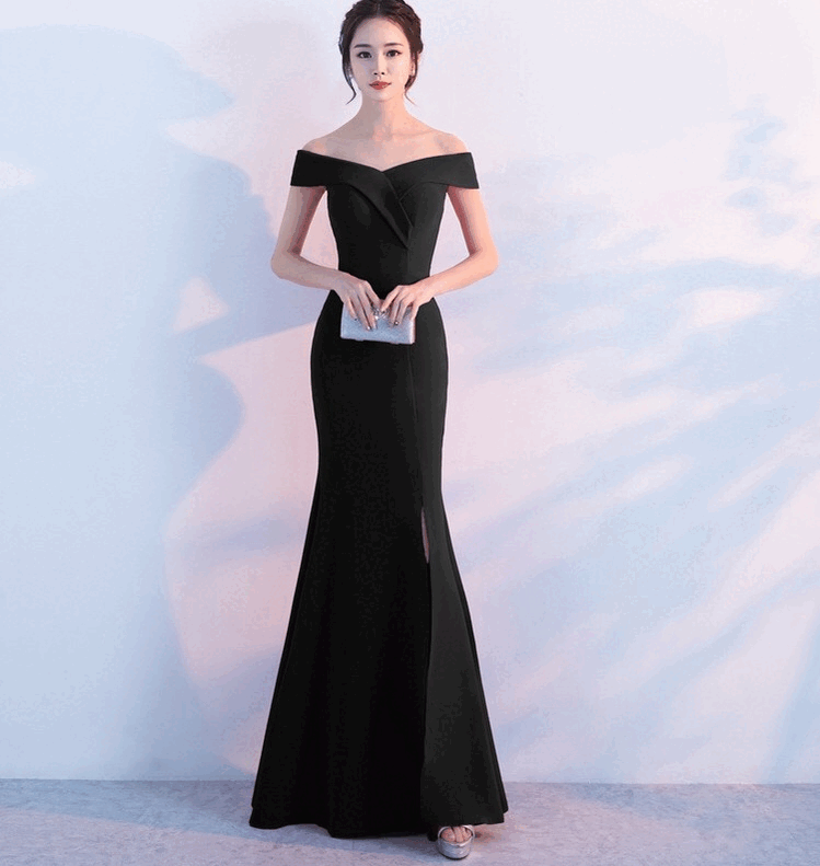 cactus スリットドレス レッド ネイビー(濃いブルー) ブルー ブラック ホワイト S M L XL XXL - アルカドレス