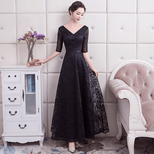 nicolen Aラインドレス ブラック S M L XL XXL XXXL - アルカドレス