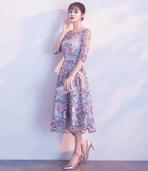 aaron ミディアムドレス パープル S M L XL XXL 即日発送 即納 結婚式 パーティードレス 体型カバー 小柄  ゆったり マタニティ ブラジャー 20代 30代 40代 50代 ブランド ワンピース シャンパン 夏 持ち運び