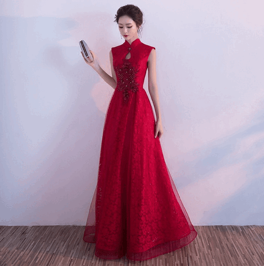 oriana Aラインドレス レッド S M L XL XXL - アルカドレス