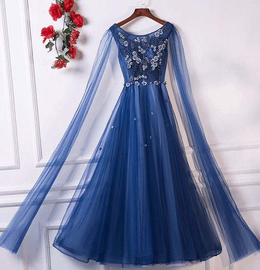 hervie Aラインドレス ネイビー S M L XL XXL - アルカドレス