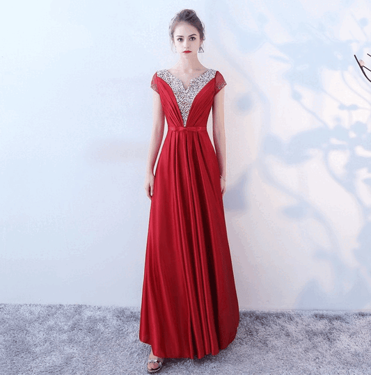 anne Aラインドレス レッド S M L XL XXL - アルカドレス