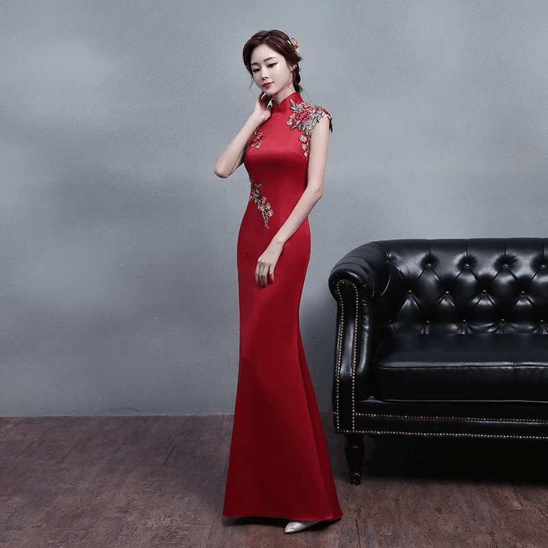 aamu マーメイドドレス レッド ブラック ホワイト グリーン パープル S M L XL XXL XXXL - アルカドレス