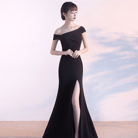 即納ドレス あす楽 cecilio スリットドレス ブラック レッド ブルー ネイビー ホワイト ワインレッド S M L XL XXL 即日発送 明日 届く 即日発送 即納 結婚式 パーティードレス 体型カバー 小柄  ゆったり マタニティ ブラジャー 20代 30代 40代 50代 ブランド ワンピース シャンパン 夏 持ち運び