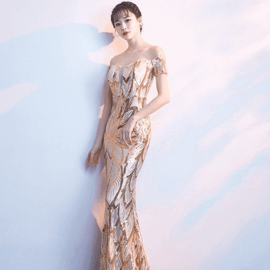 即納ドレス あす楽 abigail マーメイドドレス ゴールド ブラック/ゴールド ブラック グリーン S M L XL XXL 即日発送 明日 届く 即日発送 即納 結婚式 パーティードレス 体型カバー 小柄  ゆったり マタニティ ブラジャー 20代 30代 40代 50代 ブランド ワンピース シャンパン 夏 持ち運び