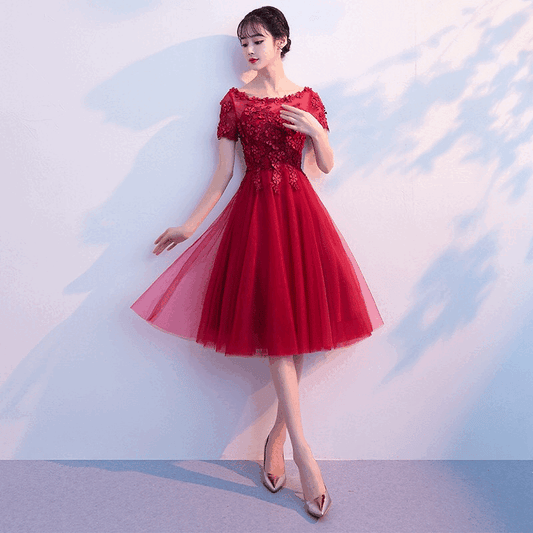 lada Aラインドレス レッド XS S M L XL 2XL 3XL - アルカドレス