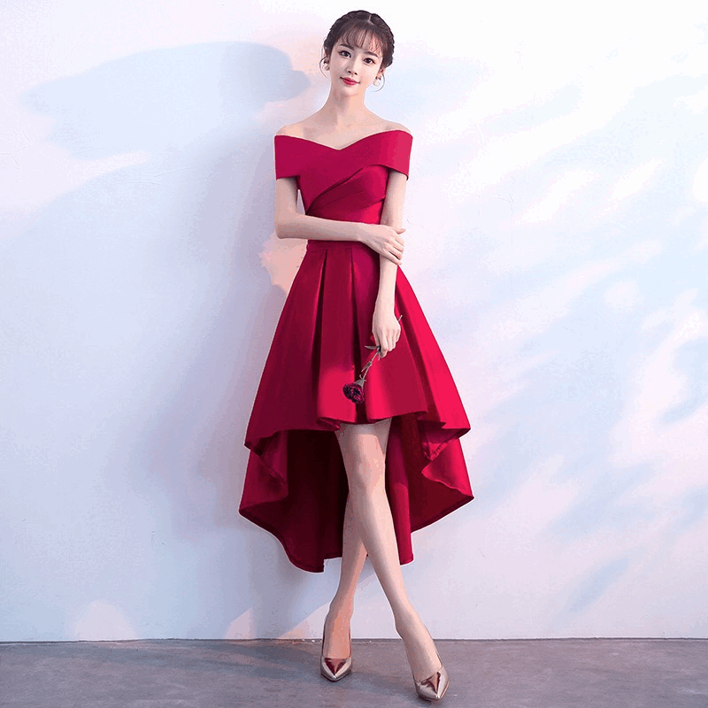 faivre フィッシュテール ショートドレス ワインレッド ライト faivre フィッシュテール ショートドレス ワインレッド ライト