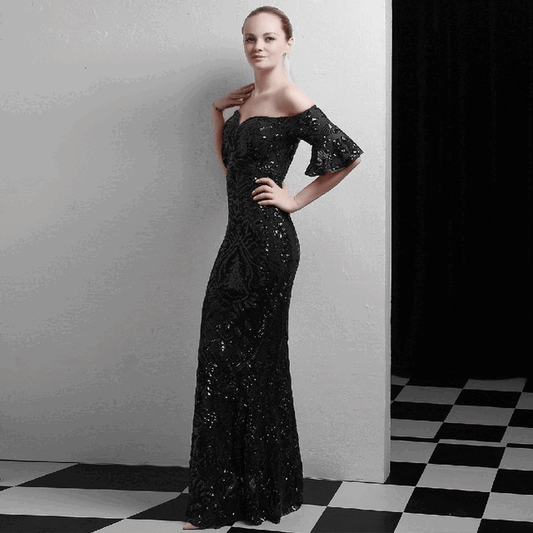 koechlin マーメイドドレス ブラック レッド ゴールド シルバー S M L XL XXL - アルカドレス