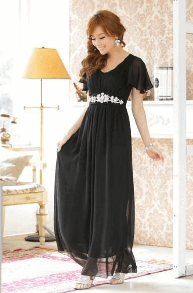 classy Aラインドレス ブラック クリーム オレンジ深カラー FREE XL XXL XXXL - アルカドレス