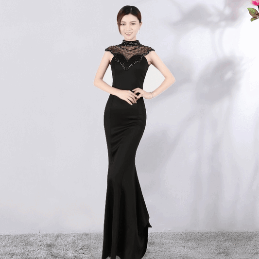 marliave マーメイドドレス ブラック ホワイト レッド ブルー S M L XL 即日発送 即納 結婚式 パーティードレス 体型カバー 小柄  ゆったり マタニティ ブラジャー 20代 30代 40代 50代 ブランド ワンピース シャンパン 夏 持ち運び