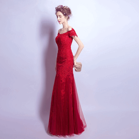 shirley マーメイドドレス レッド XS S M L XL XXL XXXL 即日発送 即納 結婚式 パーティードレス 体型カバー 小柄  ゆったり マタニティ ブラジャー 20代 30代 40代 50代 ブランド ワンピース シャンパン 夏 持ち運び