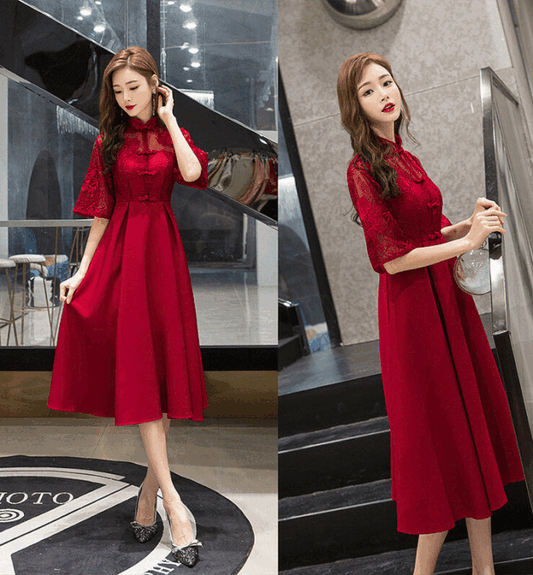 jessica Aラインドレス ミディアム レッド XS S M L XL XXL 即日発送 即納 結婚式 パーティードレス 体型カバー 小柄  ゆったり マタニティ ブラジャー 20代 30代 40代 50代 ブランド ワンピース シャンパン 夏 持ち運び