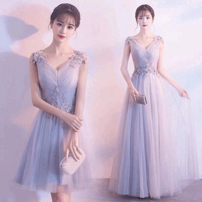 siiri Aラインドレス グレー XS S M L XL XXL XXXL 即日発送 即納 結婚式 パーティードレス 体型カバー 小柄 ゆったり マタニティ ブラジャー 20代 30代 40代 50代 ブランド ワンピース シャンパン 夏 持ち運び