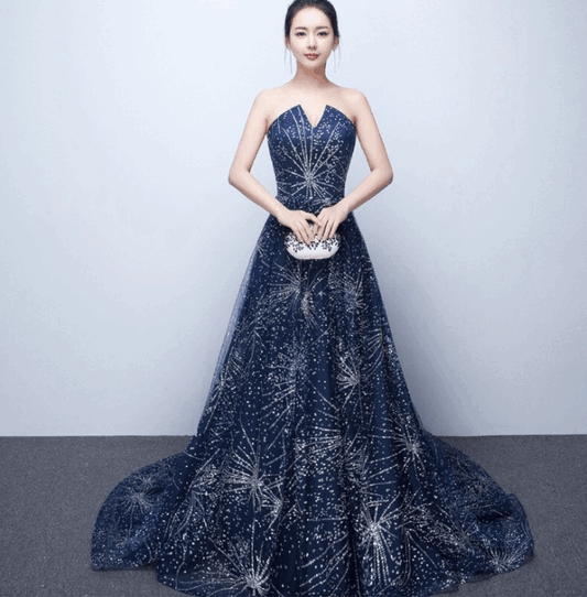 mimosa (着丈 サイズオーダー可能) マーメイドドレス ロングドレス ノースリーブドレス オーダーメイド 高級 ネイビードレス スパンコール レース ビジュー 総刺繍 フィットシルエット ボディライン強調 立体裁断 縦長効果 透明感 気品 クラシカルラグジュアリー 夜景ラウンジ ホテル照明 シャンデリア 特別な夜 晩餐会 ガラディナー 日本人女性 視線を奪う存在感 (ネイビー)XS S M L XL XXL XXXL