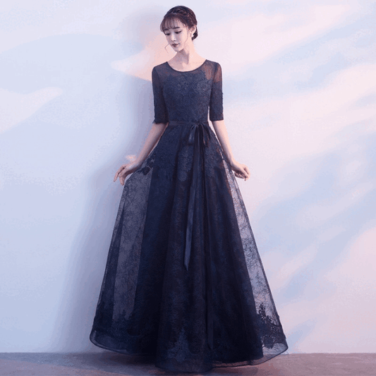 maison Aラインドレス  ネイビー グレー S M L XL XXL - アルカドレス