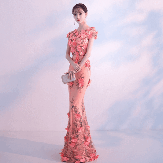 ties マーメイドドレス ピンク S M L XL XXL - アルカドレス