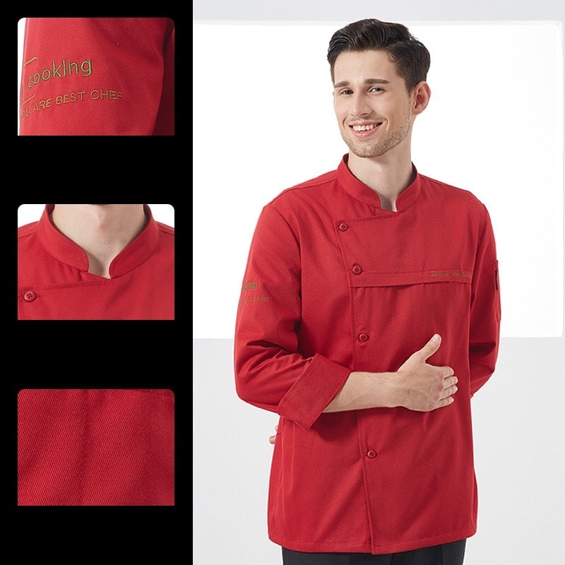alcide コックコート ネイビー ホワイト レッド ブラック M L XL XXL XXXL XXXXL