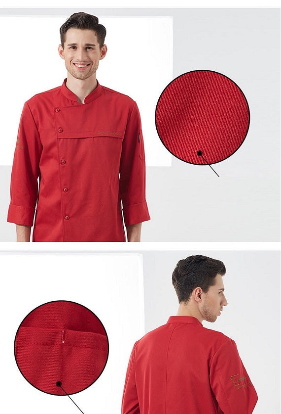 alcide コックコート ネイビー ホワイト レッド ブラック M L XL XXL XXXL XXXXL