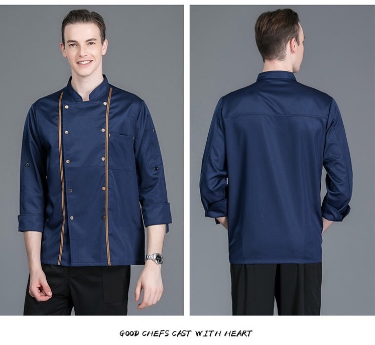 assunta コックコート ネイビー ホワイト M L XL 2XL 3XL