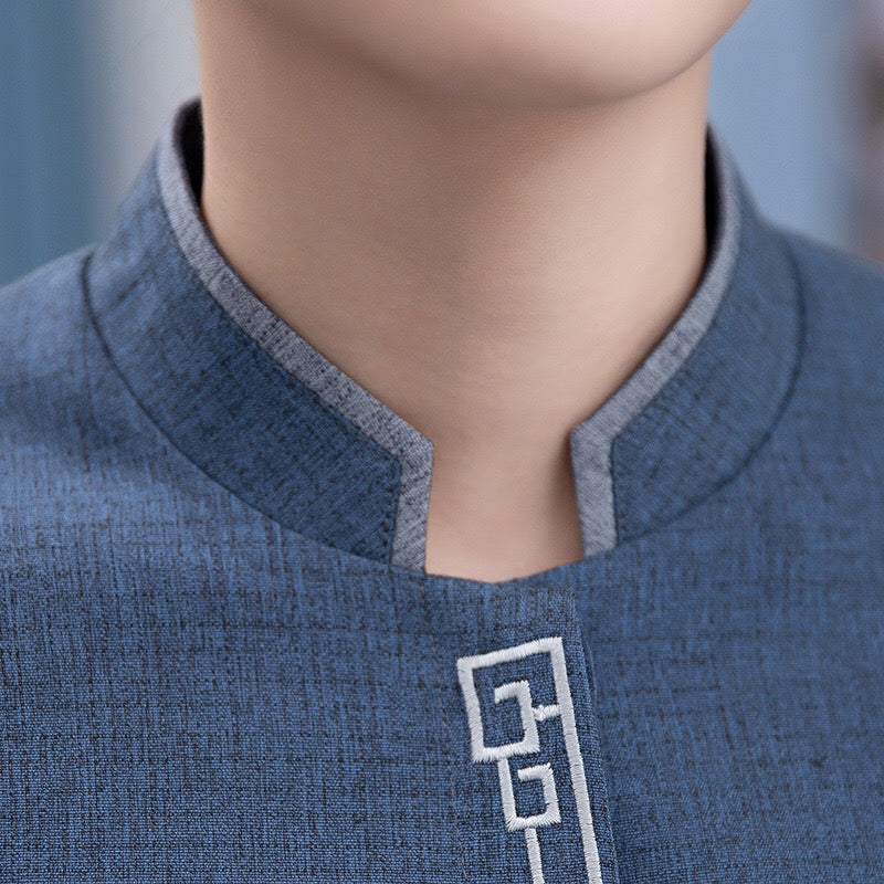 gleb コックコート ネイビー ホワイト 濃いグレー 薄いグレー L XL XXL 3XL 4XL 5XL 6XL