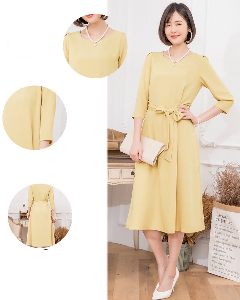 iolite Aラインドレス カジュアル Mustard Rustred Peacock Green Navy S M L XL XXL 結婚式 大きいサイズ 演奏会 パーティードレス ロングドレス お呼ばれ ドレス ワンピース 二次会 発表会 母親 フォーマルドレス 袖あり フォーマル パーティー 披露宴 同窓会 アフタヌーン ドレス ママ ドレス ミセス 七分袖 洋装 長袖 マザーズ ドレス 演奏会用 ドレス レディース Aライン