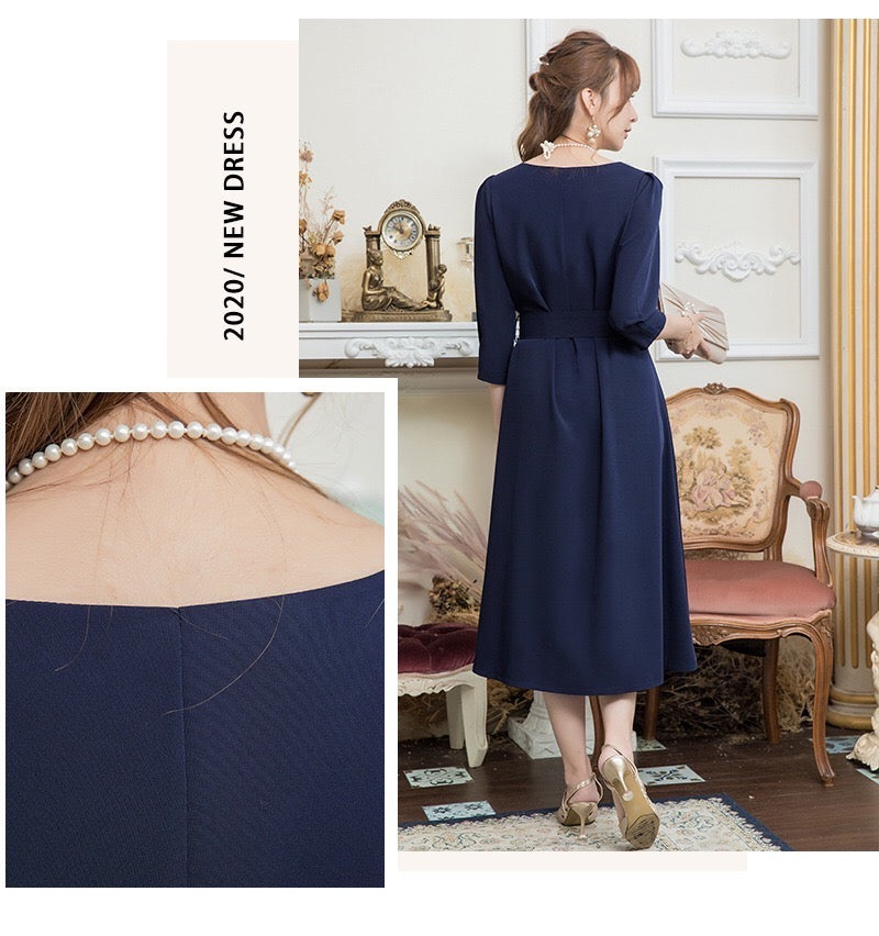 iolite Aラインドレス カジュアル Mustard Rustred Peacock Green Navy S M L XL XXL 結婚式 大きいサイズ 演奏会 パーティードレス ロングドレス お呼ばれ ドレス ワンピース 二次会 発表会 母親 フォーマルドレス 袖あり フォーマル パーティー 披露宴 同窓会 アフタヌーン ドレス ママ ドレス ミセス 七分袖 洋装 長袖 マザーズ ドレス 演奏会用 ドレス レディース Aライン