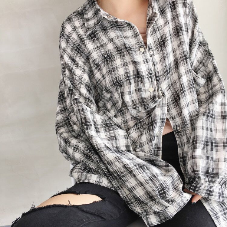 repus レディースシャツ レッド ブラック ブルー M L XL 2XL