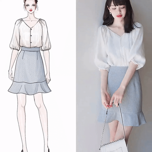 anty ブラウス ホワイト S M L XL