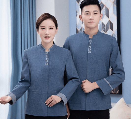 gleb コックコート ネイビー ホワイト 濃いグレー 薄いグレー L XL XXL 3XL 4XL 5XL 6XL