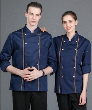 assunta コックコート ネイビー ホワイト M L XL 2XL 3XL