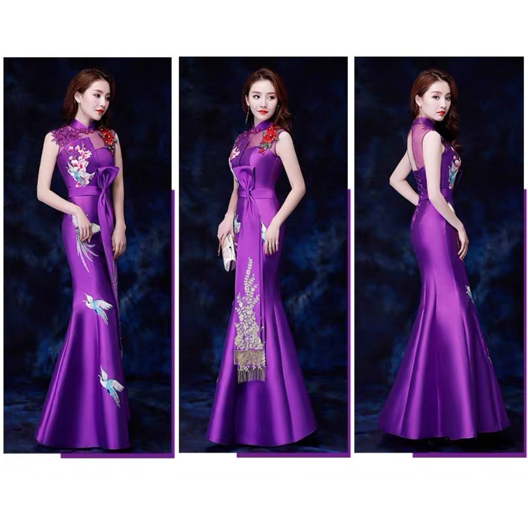 3-fjs6red (着丈 サイズオーダー可能)ロングドレス 白 ホワイト イブニングドレス カラードレス ブライズメイド   マーメイドドレス ステージドレス お急ぎ 演奏会 大きいサイズ 結婚式二次会  お呼ばれ 結婚式 発表会 ロング丈 即日発送 上品  ピアノ発表会