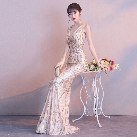 386 (着丈 サイズオーダー可能) マーメイドドレス オーダーメイド ロングドレス ノースリーブドレス チュールドレス スパンコールドレス ビジュードレス ビスチェデザイン フロアレングス 透明感 幻想的 ソフトライティング 気品 大人女性 美シルエット 高級感 特別な夜 結婚式 披露宴 二次会 演奏会 パーティー フォーマル 日本人女性 （ベージュ）XS S M L XL XXL XXXL