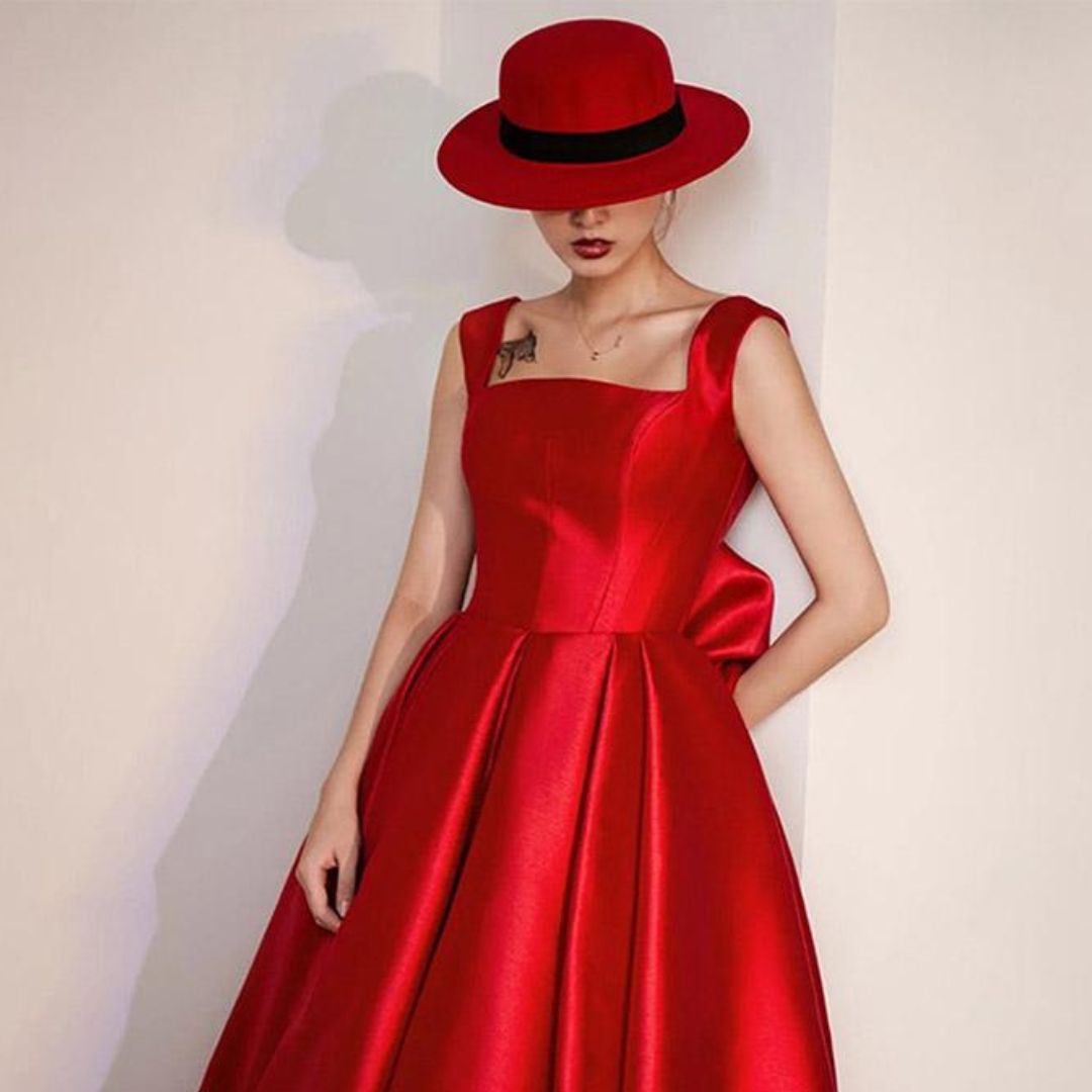 3-5635red (着丈 サイズオーダー可能)ロングドレス イブニングドレス カラードレス ブライズメイド  Aラインドレス ステージドレス お急ぎ 演奏会 大きいサイズ 結婚式二次会  お呼ばれ 結婚式 発表会 ロング丈 即日発送 上品  ピアノ発表会 春夏