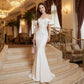 Riley マーメイドドレス (着丈 サイズオーダー可能) オーダーメイド ロングドレス フォーマルドレス パーティードレス 結婚式ドレス 総レースドレス ホワイトドレス 高級ドレス ボディライン美 大人女性 ラグジュアリーホテル 大階段 シャンデリア光 気品 洗練シルエット 特別な一日 （ホワイト）
