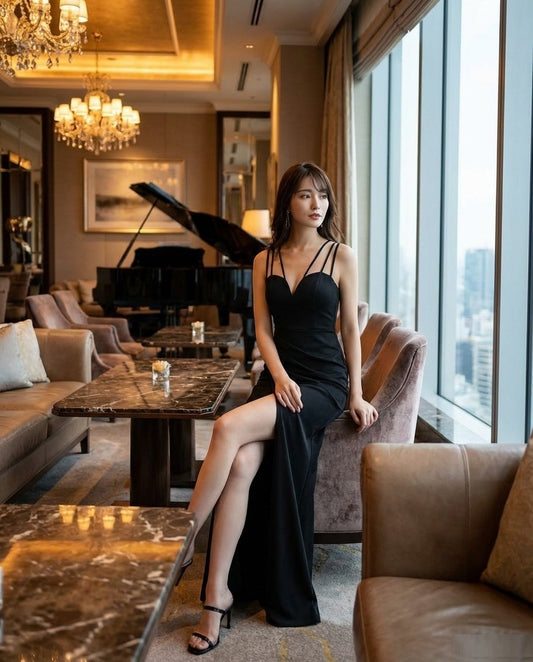 segol スリットドレス ブラック S M L XL XXL 即日発送 即納 結婚式 パーティードレス 体型カバー 小柄  ゆったり マタニティ ブラジャー 20代 30代 40代 50代 ブランド ワンピース シャンパン 夏 持ち運び