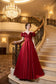arabelle (着丈 サイズオーダー可能) Aラインドレス ロングドレス オーダーメイド レッド ボルドー ワインレッド オフショルダー チュールドレス サテン切替 揺れ感 縦ライン美 細見えシルエット 気品 主役オーラ クラシックホテル 大階段 シャンデリア 夜会 晩餐会 フォーマル ラグジュアリードレス （レッド）XS S M L XL XXL XXXL