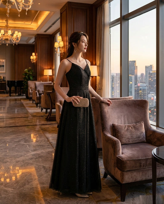 denize Aラインドレス ブラック XS S M L XL XXL 即日発送 即納 結婚式 パーティードレス 体型カバー 小柄  ゆったり マタニティ ブラジャー 20代 30代 40代 50代 ブランド ワンピース シャンパン 夏 持ち運び