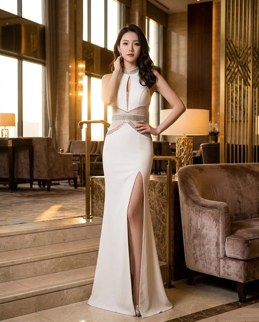 mistral スリットドレス ブラック ホワイト ピンク グリーン レッド S M L XL XXL 即日発送 即納 結婚式 パーティードレス 体型カバー 小柄  ゆったり マタニティ ブラジャー 20代 30代 40代 50代 ブランド ワンピース シャンパン 夏 持ち運び