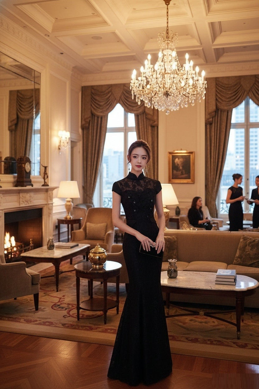 Antonella マーメイドドレス ブラック レッド ネイビー S M L XL XXL 即日発送 即納 結婚式 パーティードレス 体型カバー 小柄  ゆったり マタニティ ブラジャー 20代 30代 40代 50代 ブランド ワンピース シャンパン 夏 持ち運び