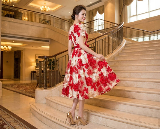 即納ドレス あす楽 degas Aラインドレス レッド S M L XL XXL 即日発送 明日 届く 即日発送 即納 結婚式 パーティードレス 体型カバー 小柄  ゆったり マタニティ ブラジャー 20代 30代 40代 50代 ブランド ワンピース シャンパン 夏 持ち運び