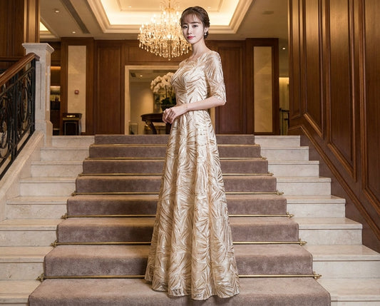 christina Aラインドドレス ゴールド S M L XL XXL 即日発送 即納 即日発送 即納 結婚式 パーティードレス 体型カバー 小柄  ゆったり マタニティ ブラジャー 20代 30代 40代 50代 ブランド ワンピース シャンパン 夏 持ち運び