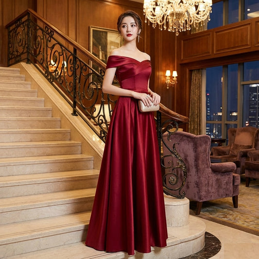 ester Aラインドレス レッド S M L XL XXL 即日発送 即納 結婚式 パーティードレス 体型カバー 小柄  ゆったり マタニティ ブラジャー 20代 30代 40代 50代 ブランド ワンピース シャンパン 夏 持ち運び